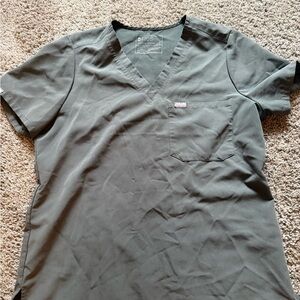 Figs Gray Women's V-Neck Top